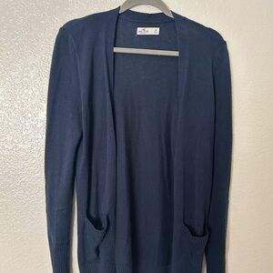 Hollister Blue Cardigan Sweater Classic Knit